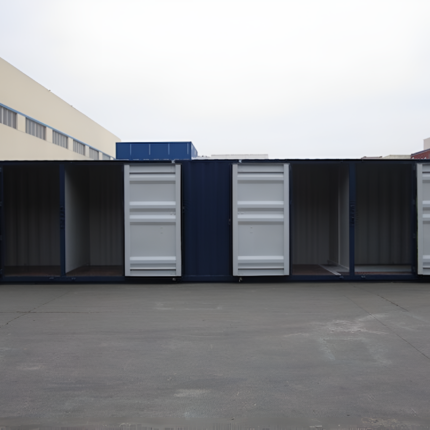 Contenedor de almacenamiento de 40 pies con cuatro puertas dobles