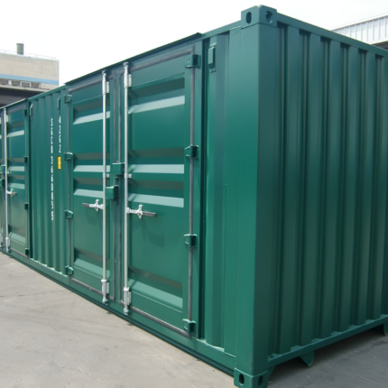 Contenedor de almacenamiento de 40 pies con seis puertas laterales