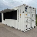 Barra contenedor móvil de 20 pies con tres puntos de servicio