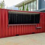 Barra contenedor de 20 pies con gran apertura lateral y toldo