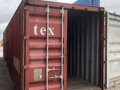 Contenedor 20 pies usado rojo Textainer Clase A CW en España