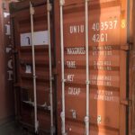 Puertas estancas de contenedor marítimo 40 pies rojo usado