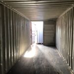 Interior de contenedor marítimo 40 pies usado rojo Clase A Cargo Worthy