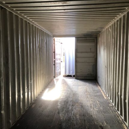 Interior de contenedor marítimo 40 pies usado rojo Clase A Cargo Worthy