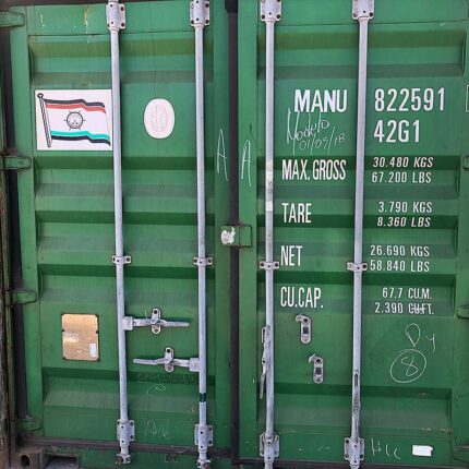 Puertas estancas de contenedor marítimo 40 pies verde usado