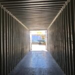 Interior de contenedor marítimo 40 pies verde usado Clase A Cargo Worthy