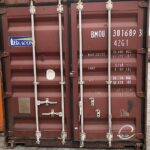 Puertas estancas de contenedor marítimo 40 pies usado rojo BEACON