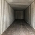 Interior de contenedor marítimo 40 pies rojo BEACON usado Clase A Cargo Worthy