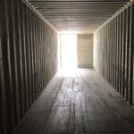 Interior de contenedor marítimo 40 pies rojo BEACON usado Clase A Cargo Worthy