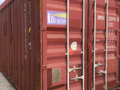 Contenedor 20 pies usado rojo Beacon Clase A CW en España