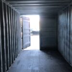 Interior de contenedor 20 pies usado rojo Textainer Clase A Cargo Worthy