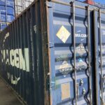 Contenedor marítimo 20 pies usado azul CMA CGM Clase A CW en España