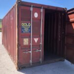 Interior de contenedor marítimo rojo 20 pies usado Clase A Cargo Worthy