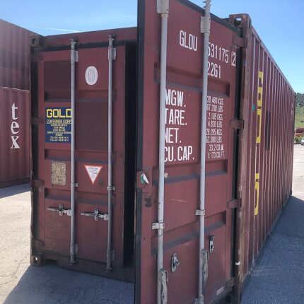 Contenedor marítimo 20 pies usado rojo Clase A CW en España