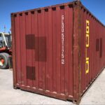 Puertas estancas de contenedor marítimo 20 pies rojo usado