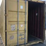 Puertas seguras de contenedor marítimo 20 pies usado amarillo