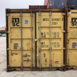 Puertas seguras de contenedor marítimo 20 pies amarillo usado Clase A