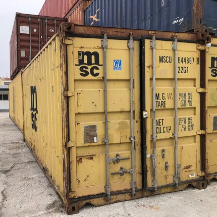 Contenedor marítimo 20 pies usado amarillo Clase A CW en venta en España