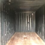 Interior de contenedor marítimo 20 pies usado azul Clase B estanco