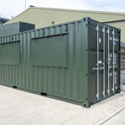 Contenedor marítimo 20 pies con doble ventana de servicio exterior