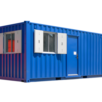 Contenedor 20 pies oficina con ducha, WC y zona de trabajo