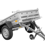 Vista lateral remolque 1 eje sin freno ruedas 155/70 R13