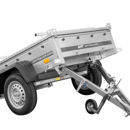 Vista lateral remolque 1 eje sin freno ruedas 155/70 R13